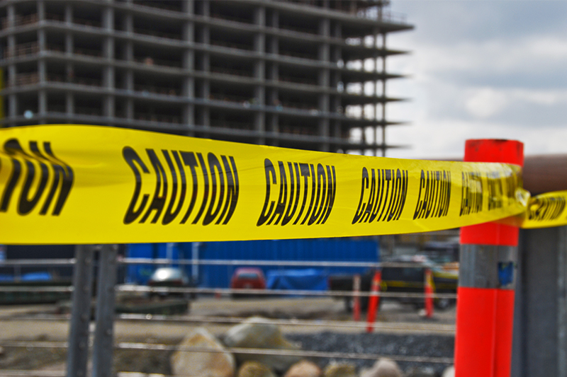 Construction site safety zones